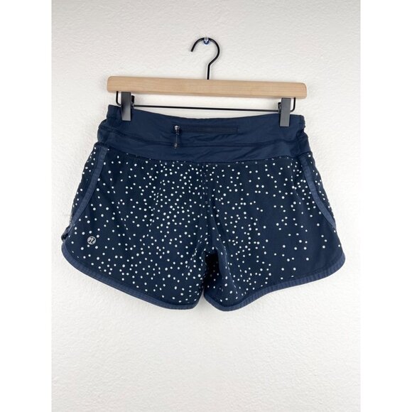 LULULEMON Groovy Run Short Petit Dot Inkwell/ Inkwell, Size 4 - Picture 3 of 8